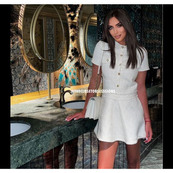 ZARA BLOGGER FAVE!! Textured Short Dress NWT - Picture 11 of 16